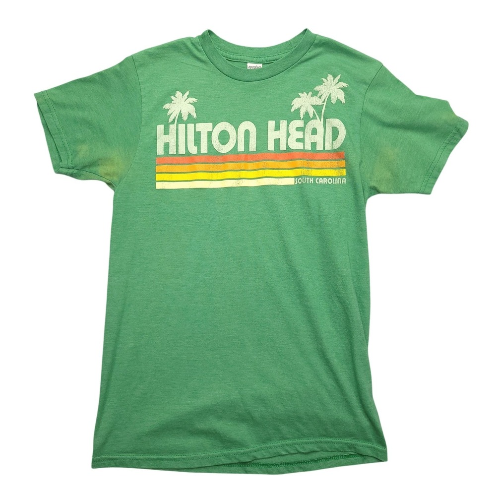 Spectra USA Shirt Mens S Green Hilton Head South Carolina Graphic Souvenir Tee